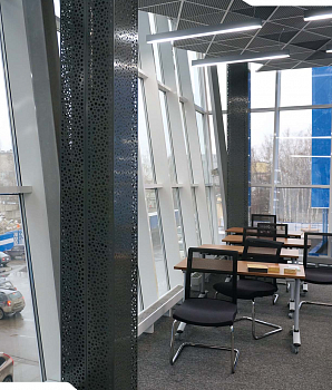 Скрытая навесная вентилируемая фасадная система для облицовки колонн PERFATEN