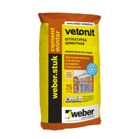 Строительная цементная фасадная штукатурка для выравнивание поверхностей при отрицательных температурах до -10°С "weber.stuk cement winter"