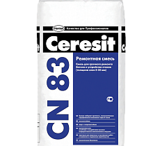 Строительная смесь для срочного ремонта бетона и устройства стяжек (от 5 до 35 мм) "Ceresit CN 83"