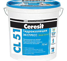 Строительная эластичная гидроизоляционная мастика "Ceresit CL 51"