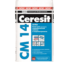 Строительный клей для керамической плитки и керамогранита "Ceresit CМ 14 Extra"